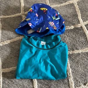 Water shirt and sun hat